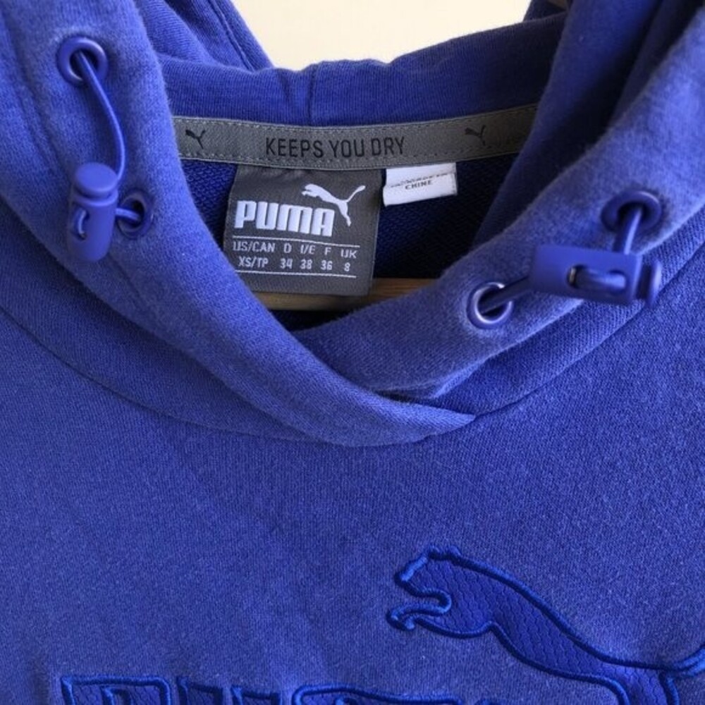 Puma Hoodie - Electric Blue - Size XS - Picture 8 of 10